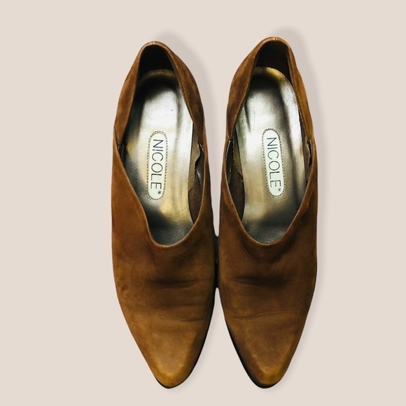 Nicole Vintage Suede Bootie Shoes - Picture 8 of 8